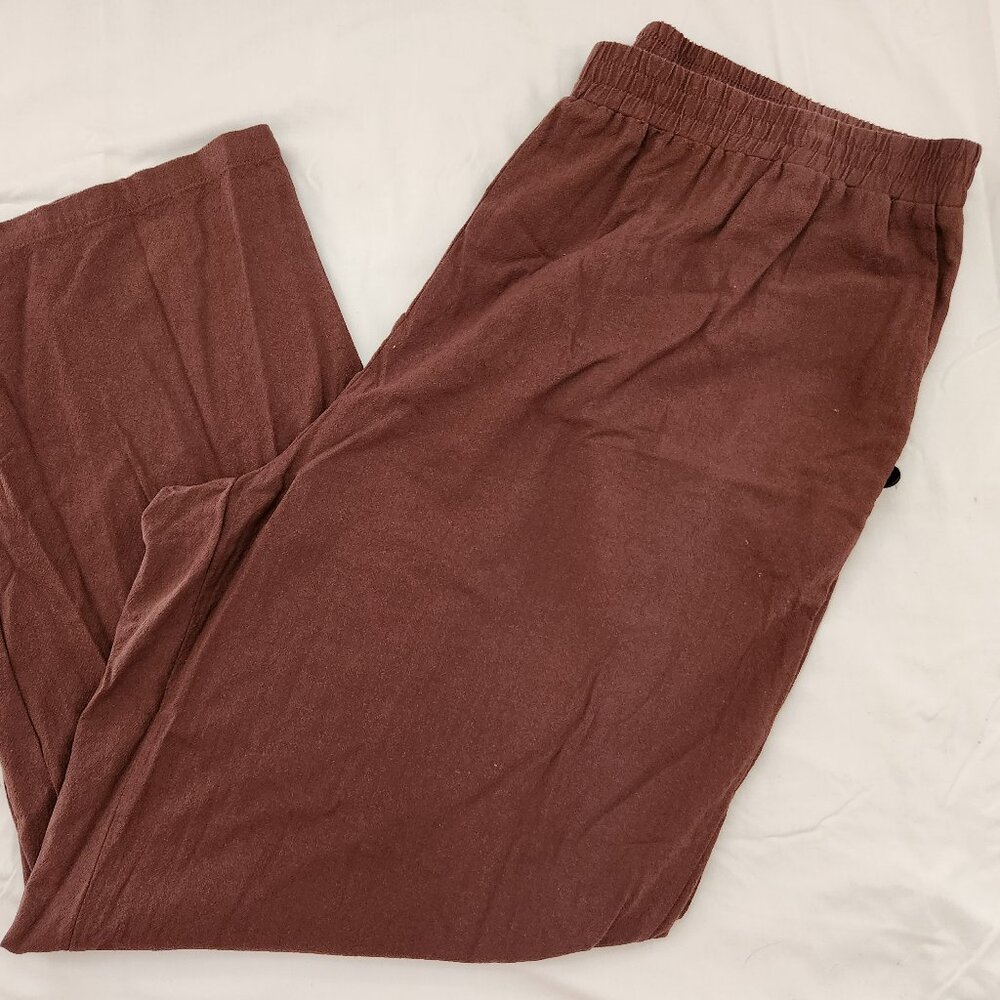 Shein Curve cotton pants sz 3X brown EUC